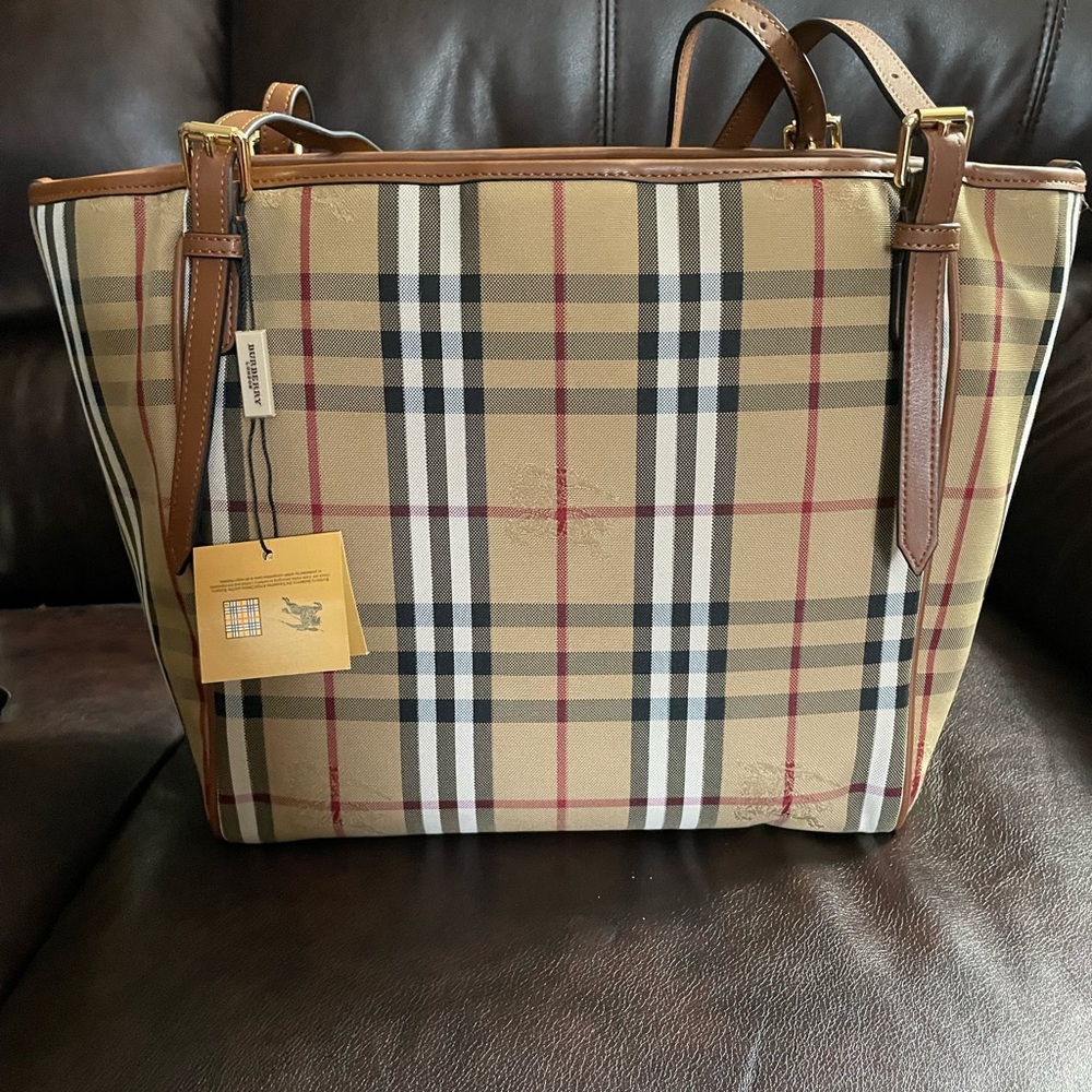 NWT. Classic, Plaid Pattern, Timeless, Large tote… - image 1